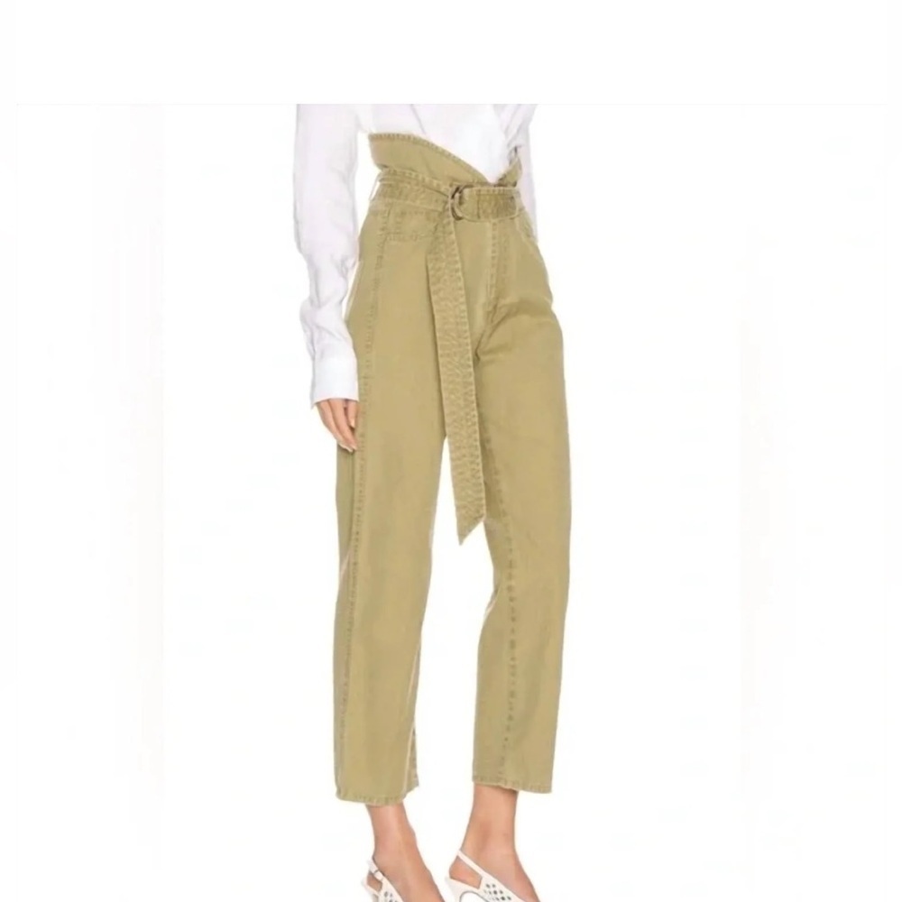 MARISSA WEBB Matravis heavy canvas pant in khaki green. Size 2.